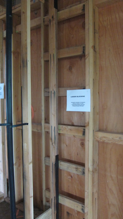 advanced framing technique: ladder blocking