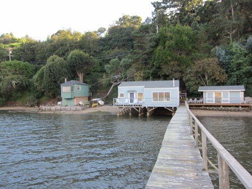 dock and house on Tomales Bay