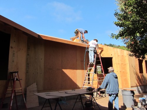 Final Pieces of Roof Sheathing
