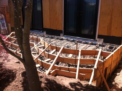 curved concrete steps