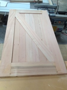 Just in from the cabinet maker - beautiful fir door