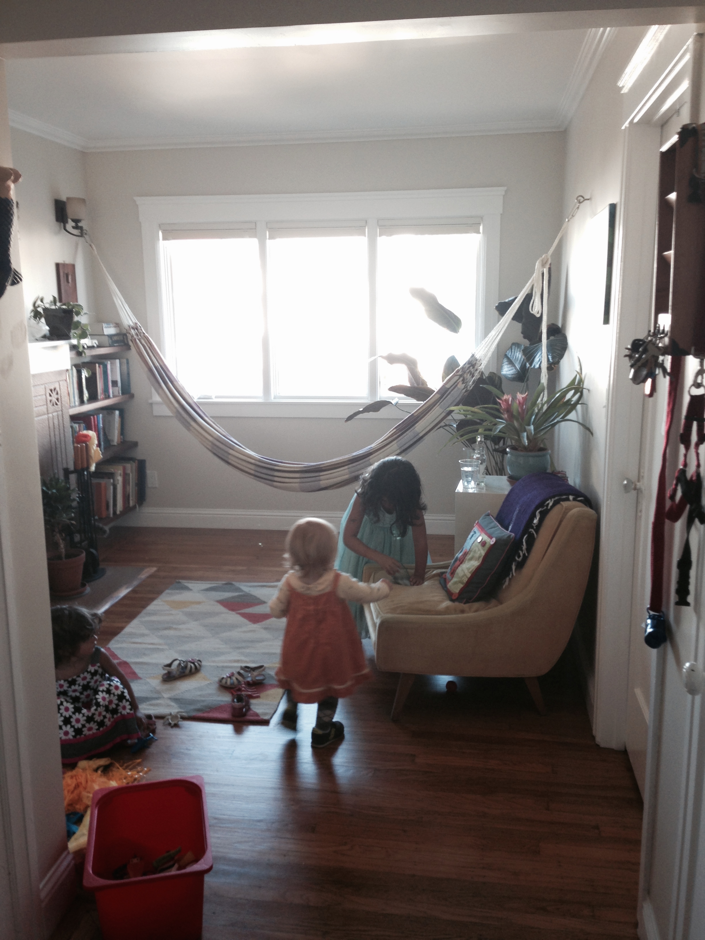 Front parlor with hammock