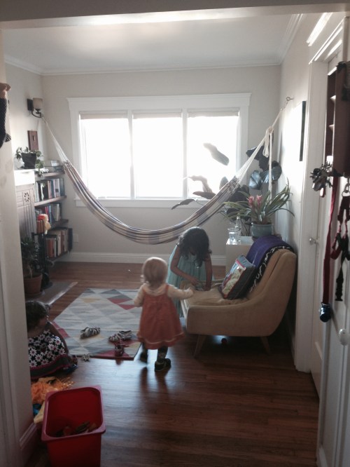 Front parlor with hammock