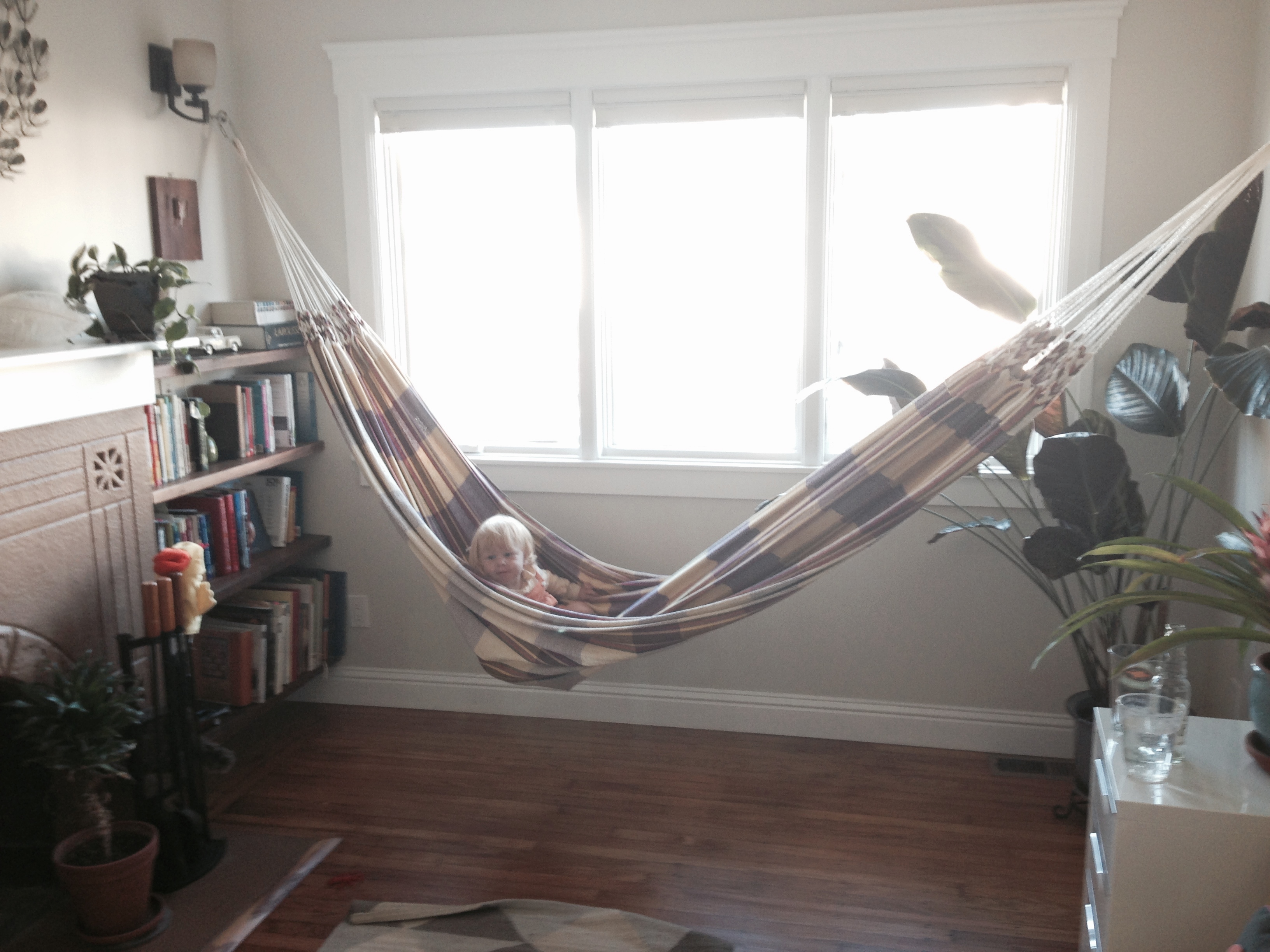 Willa testing out the hammock