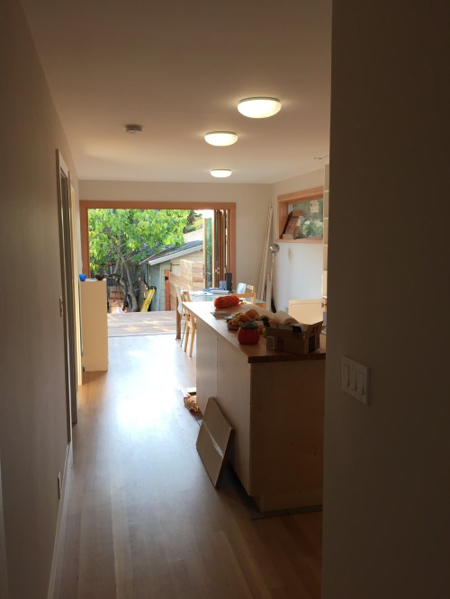 Looking back through the kitchen and dining room addition
