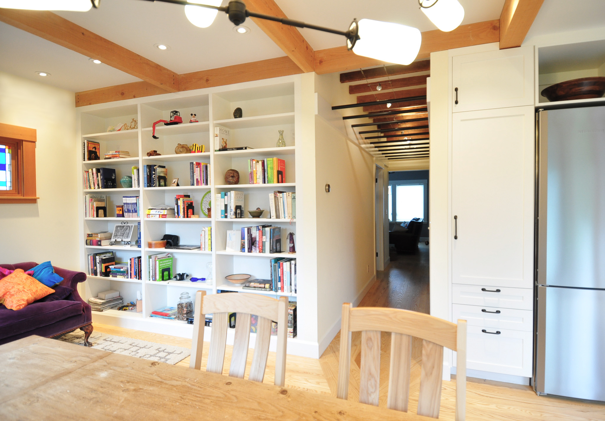 photoshopped shelving and hall