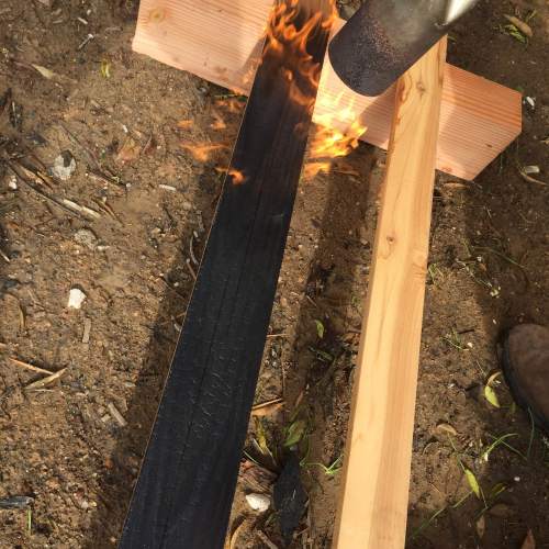Charring the cedar